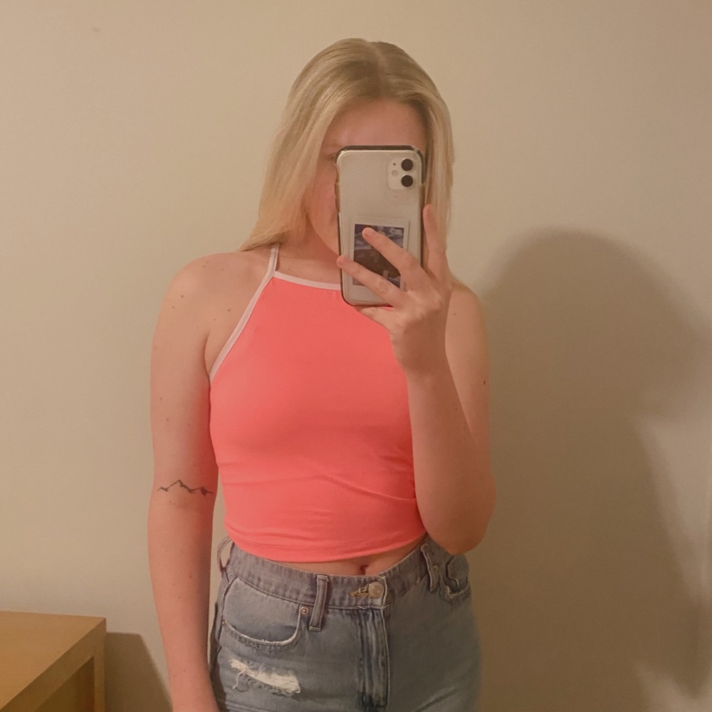 Rue21 Neon Pink Cropped Tank Top